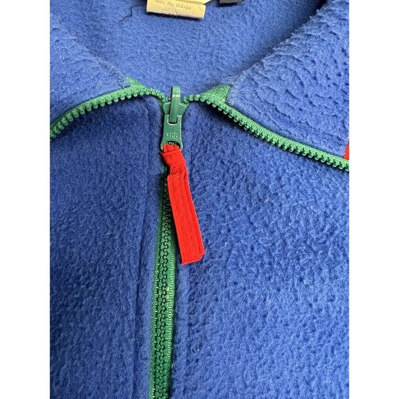 Vintage Columbia Fleece Full Zip‎ Jacket Blue Colorblock Men's XL  Made in USA - Picture 6 of 8